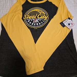 Fanatics Steel City Baseball Yellow and Black Long Sleeve Tee